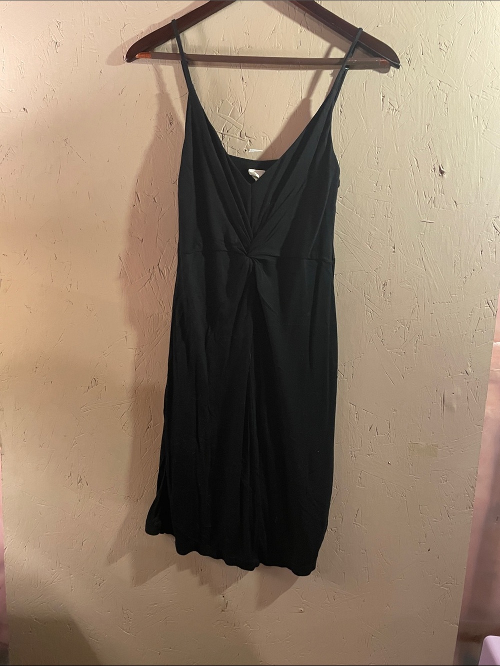H&M Black Twist-Front Midi Dress
